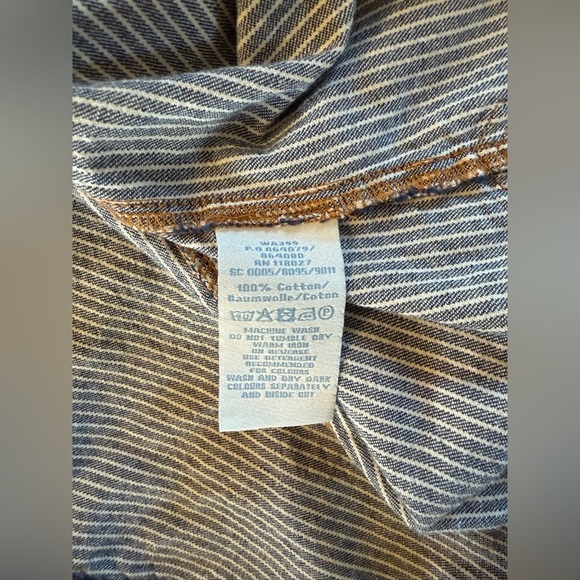 Boden Blue and White Striped Button Front Shirt Size 8 - Picture 7 of 8